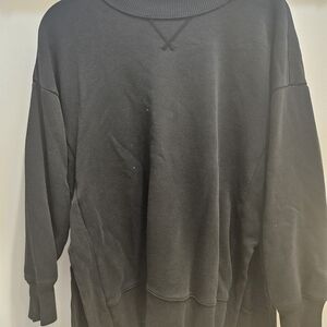 Womens Aerie Black Crewneck Sweater
